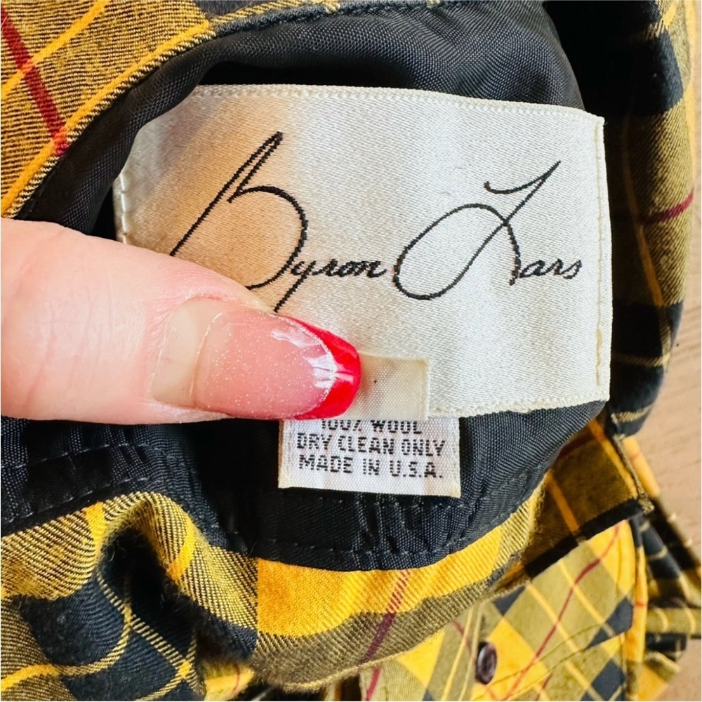 BYRON LARS Yellow & Black Plaid Romper – Size 6 💛🖤 - Picture 7 of 7